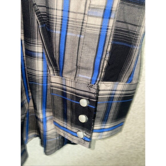 Ely Cattleman Shirt Mens 2XL Tall Western Pearl Snap Cowboy Rodeo Plaid 2xlt - Picture 3 of 8